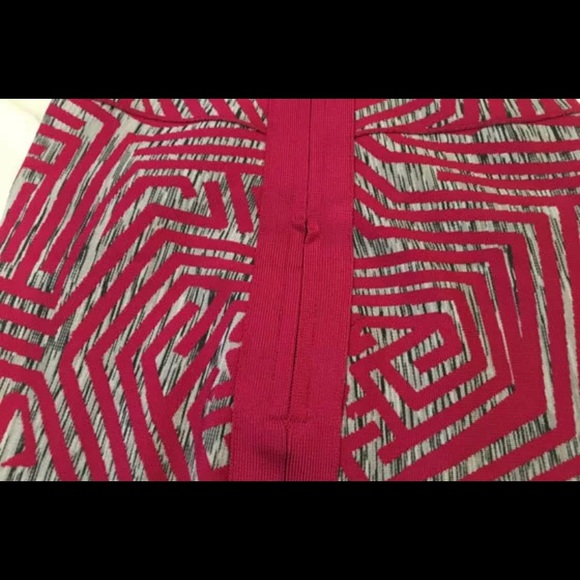 Herve Leger Pink Grey Strapless Bandage Dress xs - Picture 7 of 9